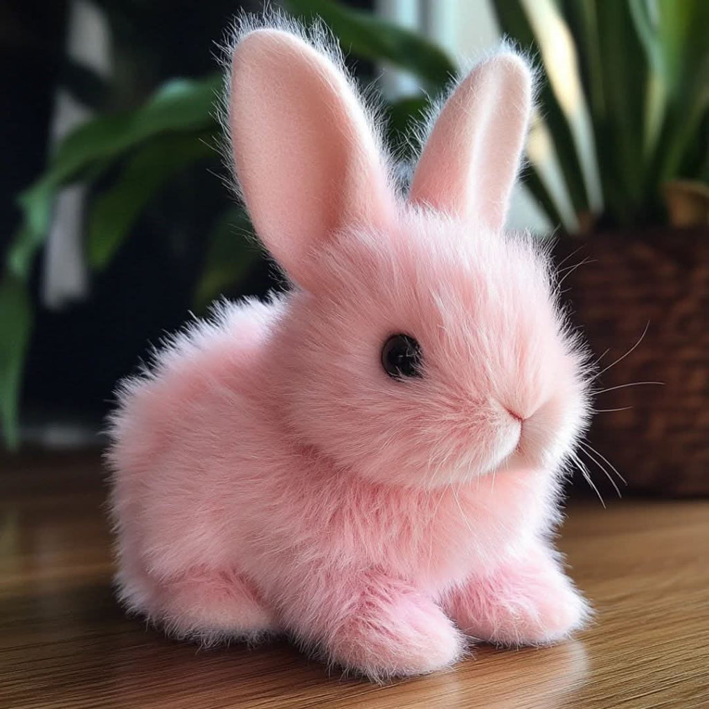 Plush Bunny Toy with Soft Faux Fur Upright Ears and Realistic Details - Image 2