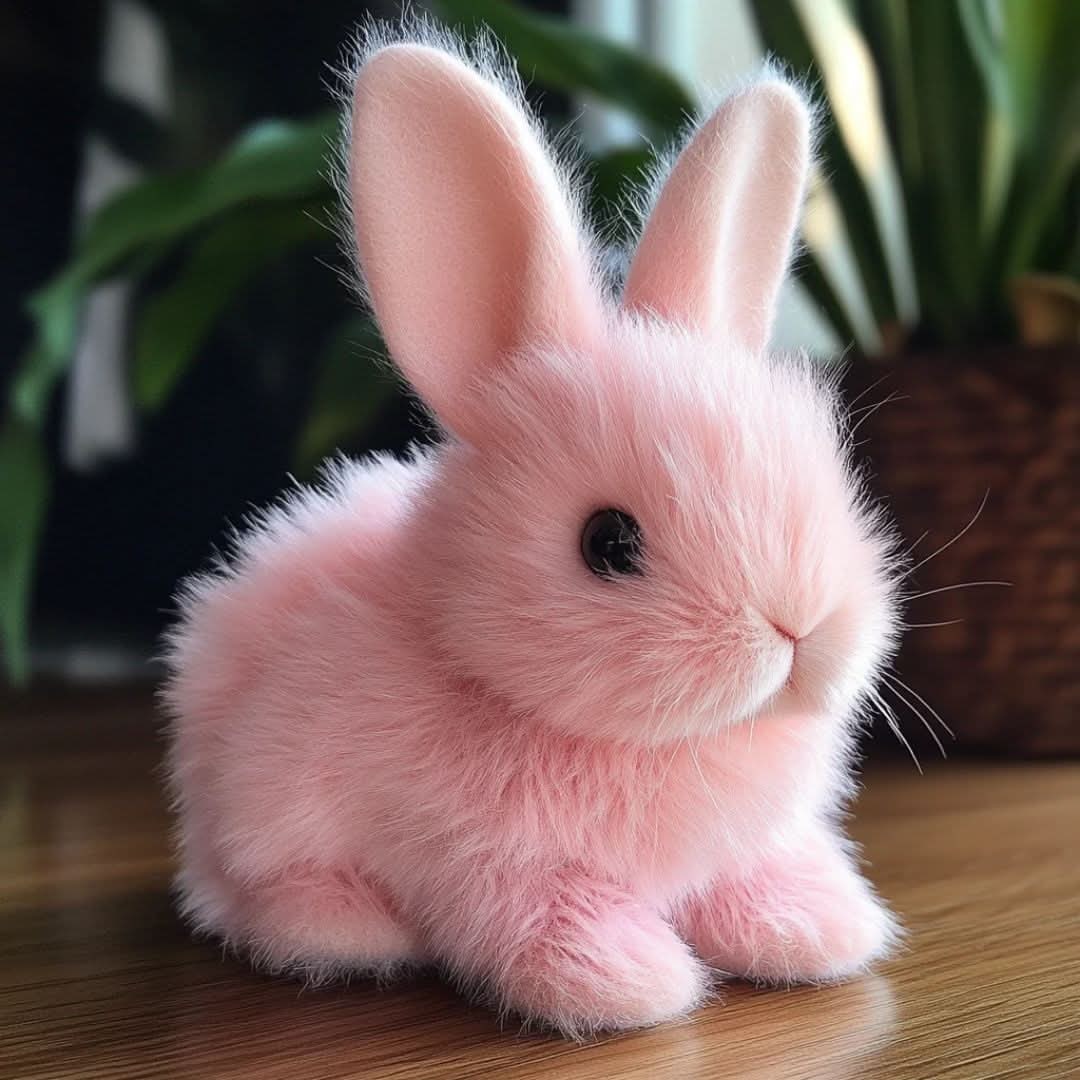 Plush Bunny Toy with Soft Faux Fur Upright Ears and Realistic Details - Image 2