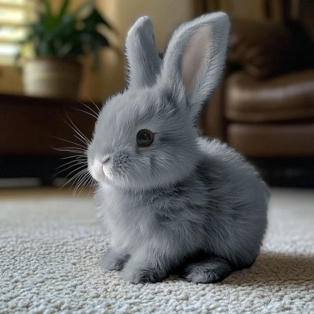 Plush Bunny Toy with Soft Faux Fur Upright Ears and Realistic Details - Image 4
