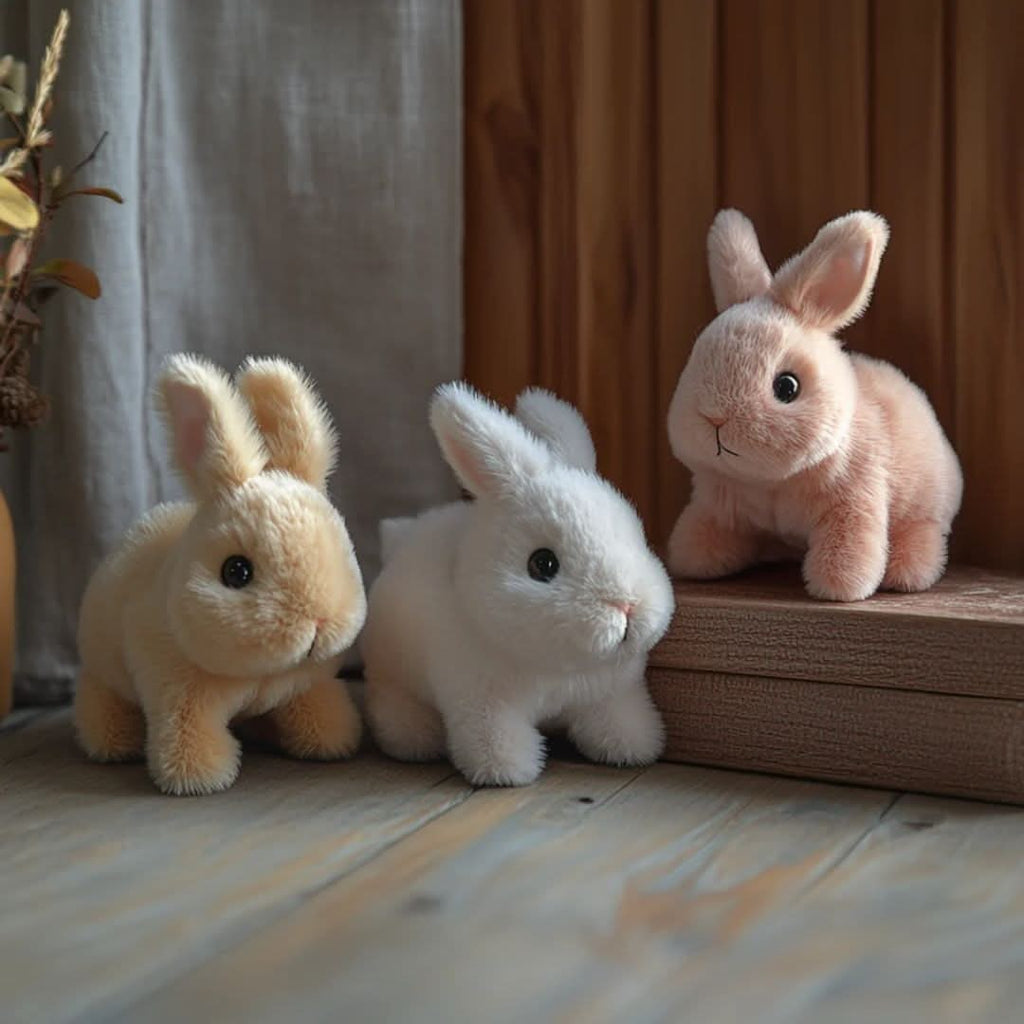 Plush Bunny Toy with Soft Faux Fur Upright Ears and Realistic Details - Image 6