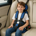 Portable Booster Seat with Five-Point Harness Padded Cushion and Breathable Mesh for Travel - Image 1