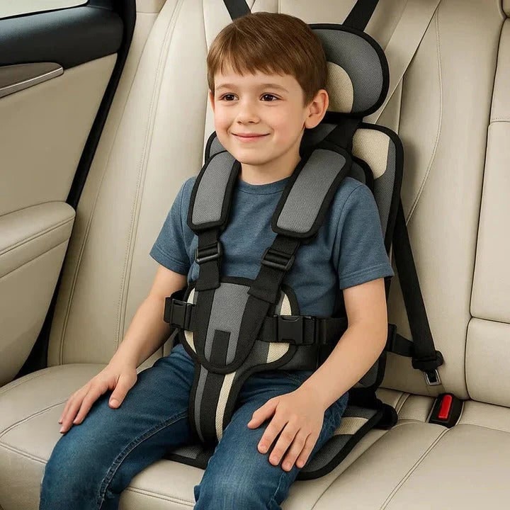 Portable Booster Seat with Five-Point Harness Padded Cushion and Breathable Mesh for Travel - Image 11