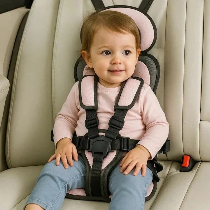 Portable Booster Seat with Five-Point Harness Padded Cushion and Breathable Mesh for Travel - Image 17