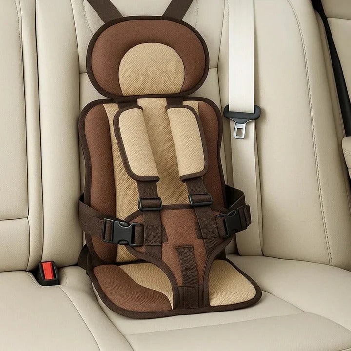 Portable Booster Seat with Five-Point Harness Padded Cushion and Breathable Mesh for Travel - Image 2