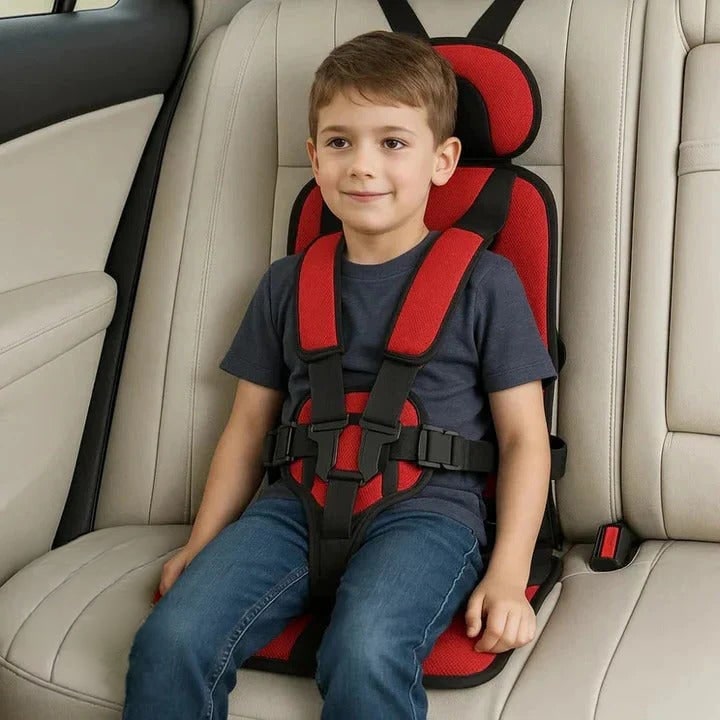 Portable Booster Seat with Five-Point Harness Padded Cushion and Breathable Mesh for Travel - Image 9