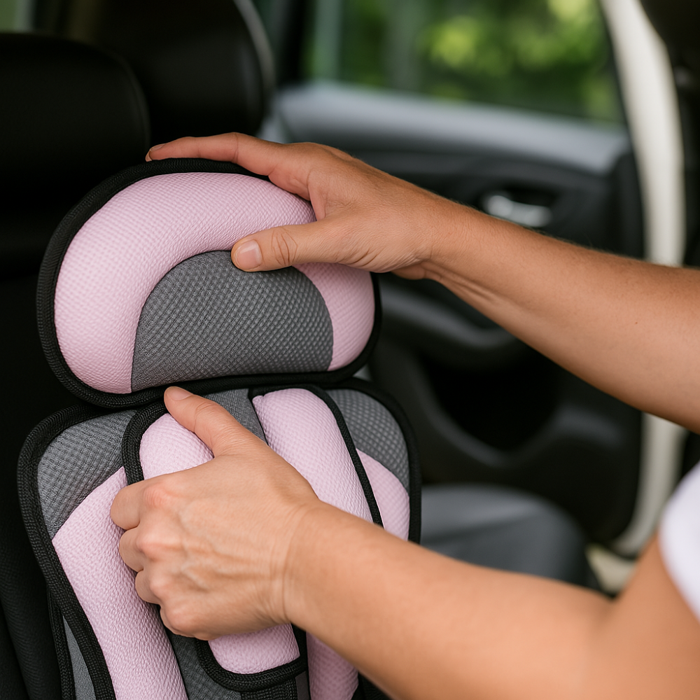 Portable Car Seat with 5-Point Safety Harness Lightweight and Adjustable with Padded Headrest - Image 3