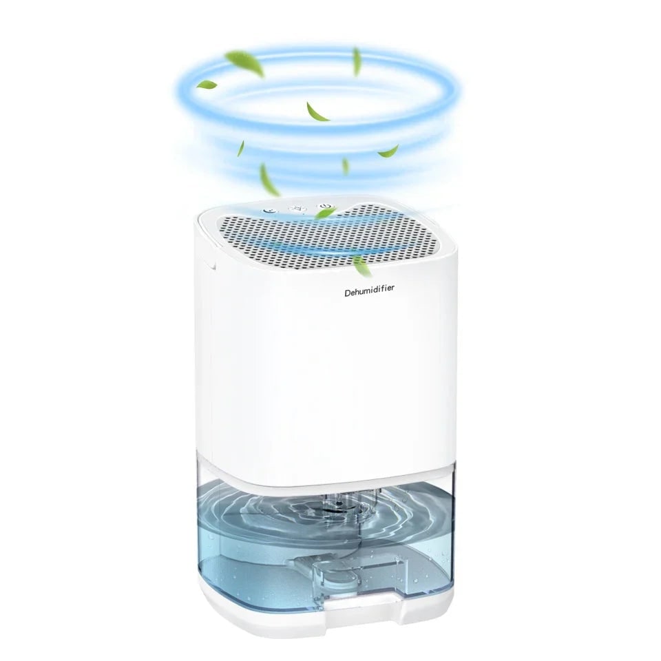 Portable Dehumidifier with Air Purifier and Drain Hose for Basement 1000ml Capacity - Image 1