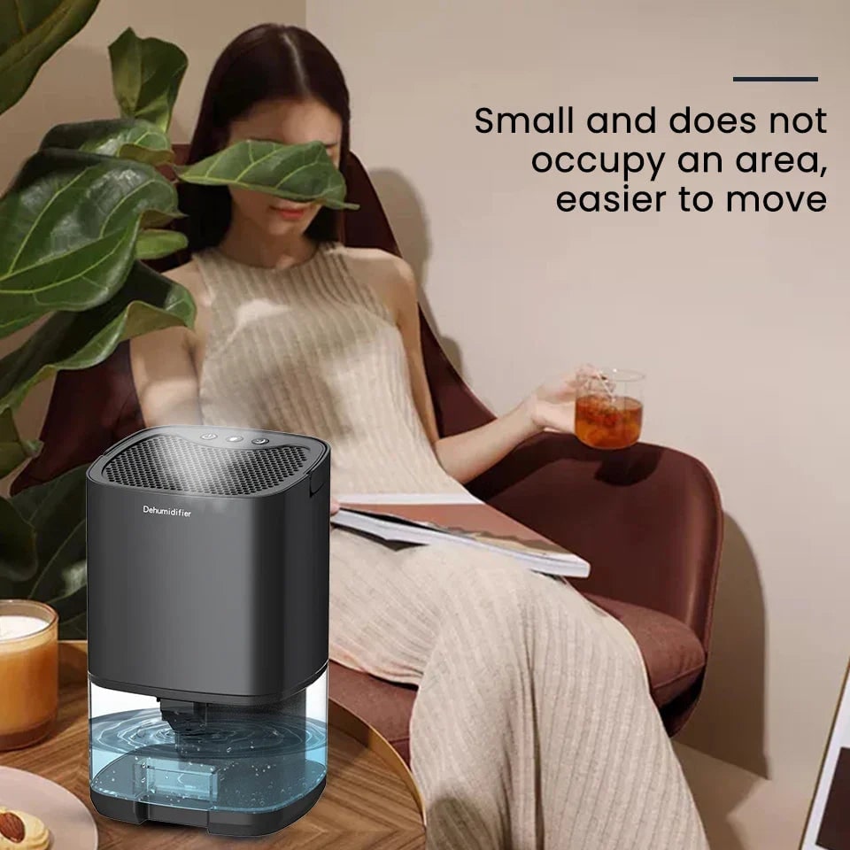Portable Dehumidifier with Air Purifier and Drain Hose for Basement 1000ml Capacity - Image 8