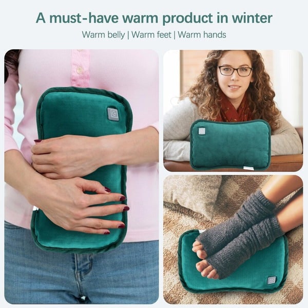 Portable Electric Heating Pad with Plush Flannel Cover and Neck Shoulder Relief - Image 2