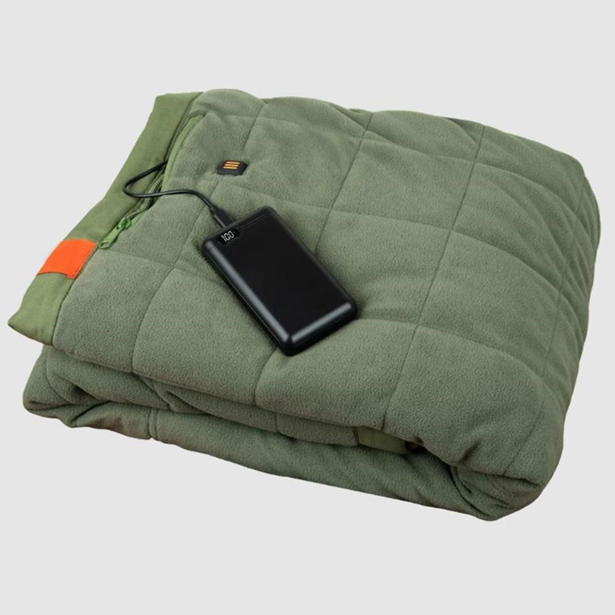 Portable Heated Blanket with Battery Power Bank USB Charging and Three Heating Zones - Image 2