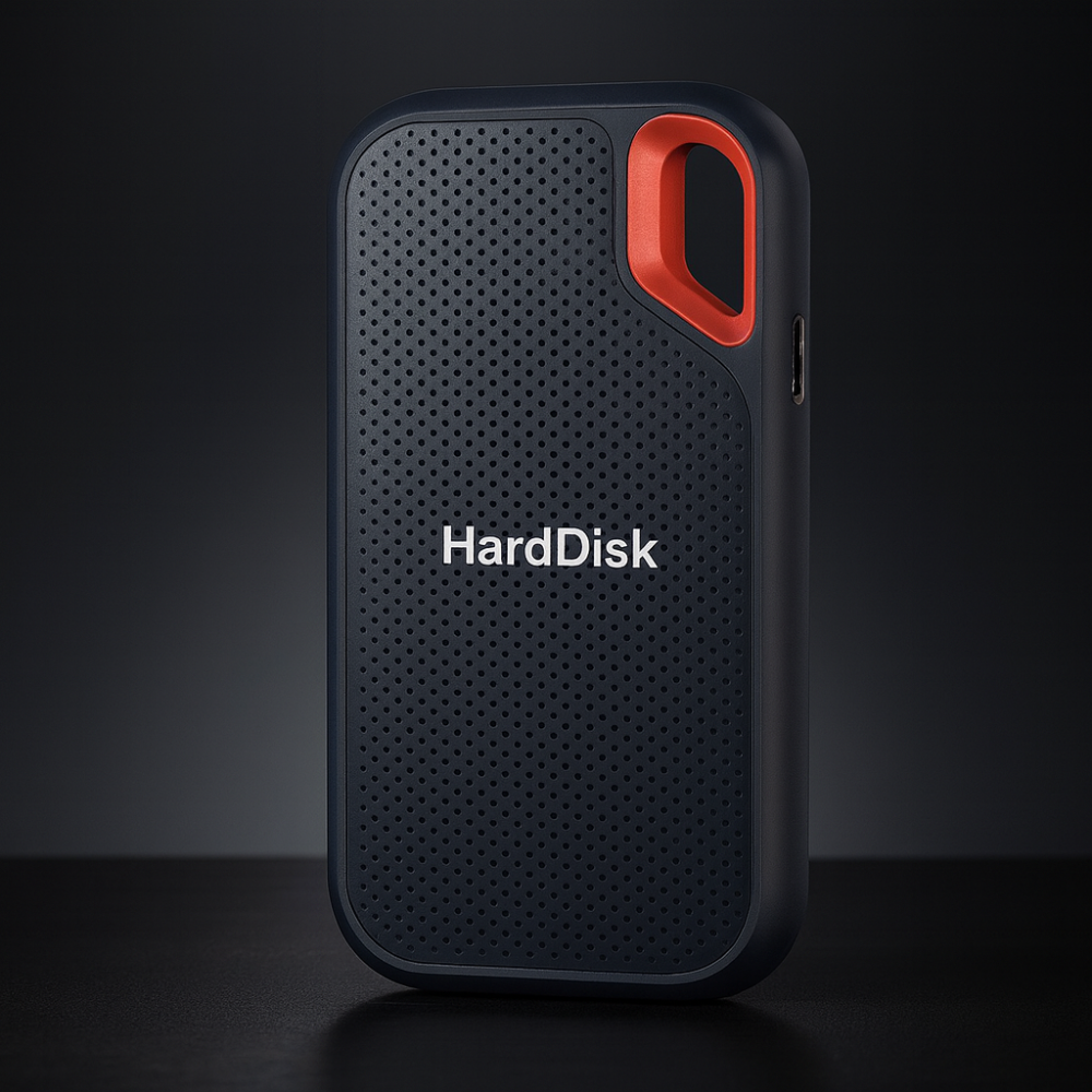 Portable Ssd External Solid State Drive with Rugged Shock-Resistant Design and Usb-C Cable - Image 1