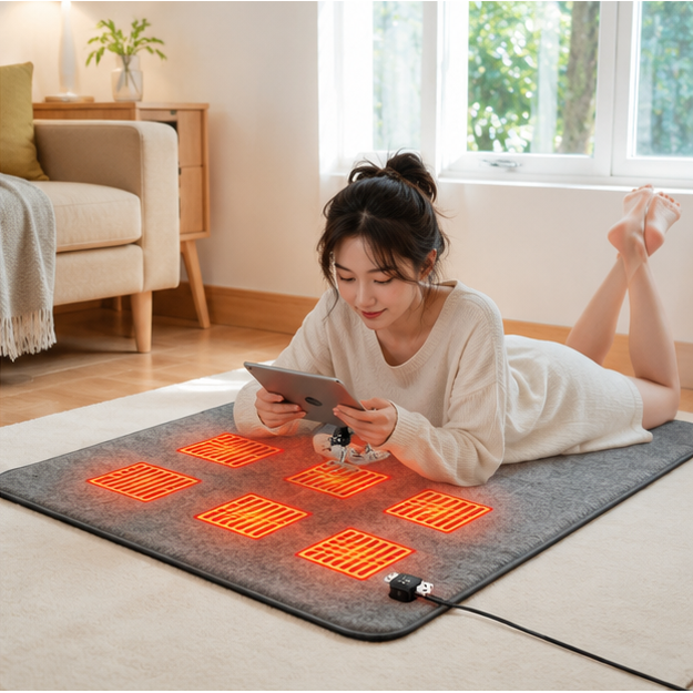 Portable USB Heated Mattress Pad with Electric Heating Zones and Fleece - Image 12