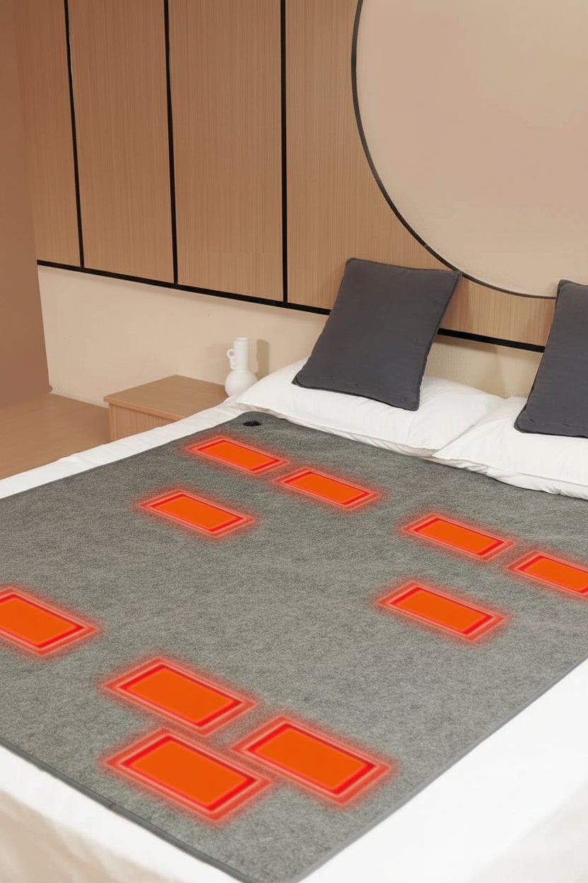 Portable USB Heated Mattress Pad with Electric Heating Zones and Fleece - Image 4