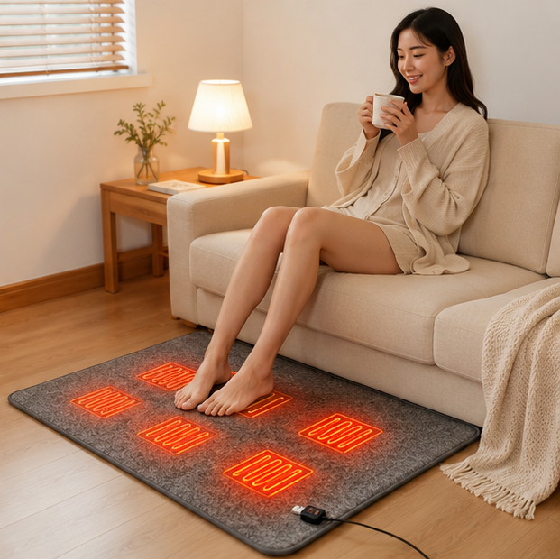 Portable USB Heated Mattress Pad with Electric Heating Zones and Fleece - Image 8