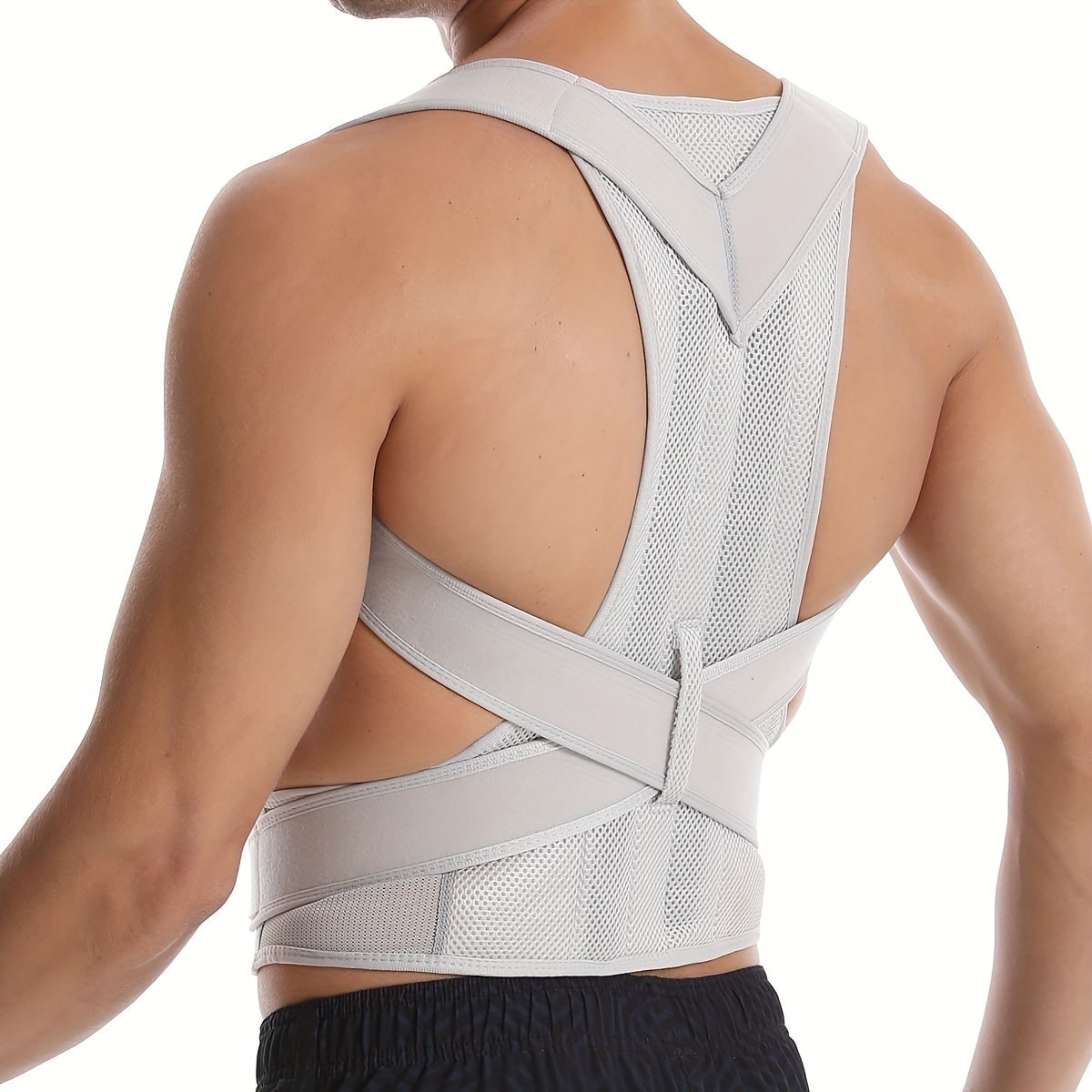 Posture Corrector Back Brace with Lumbar Support and Adjustable Breathable Mesh Straps - Image 4