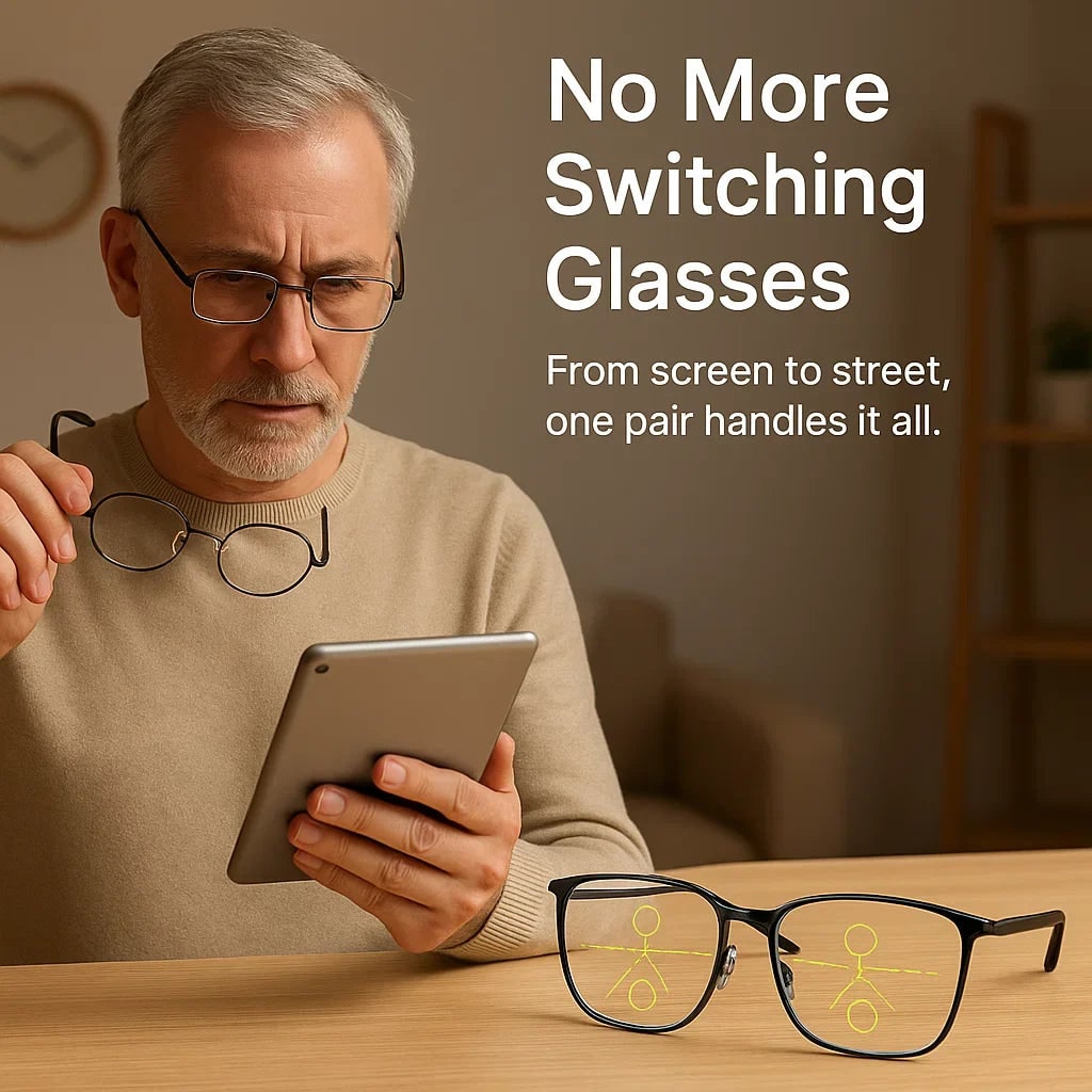 Progressive Reading Glasses with Multifocal Lenses and Blue Light Blocking - Image 4