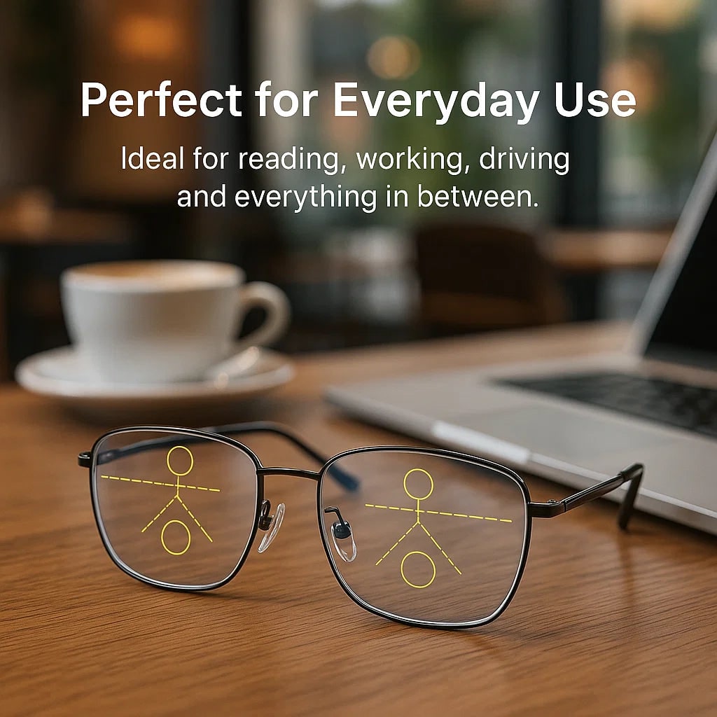 Progressive Reading Glasses with Multifocal Lenses and Blue Light Blocking - Image 6