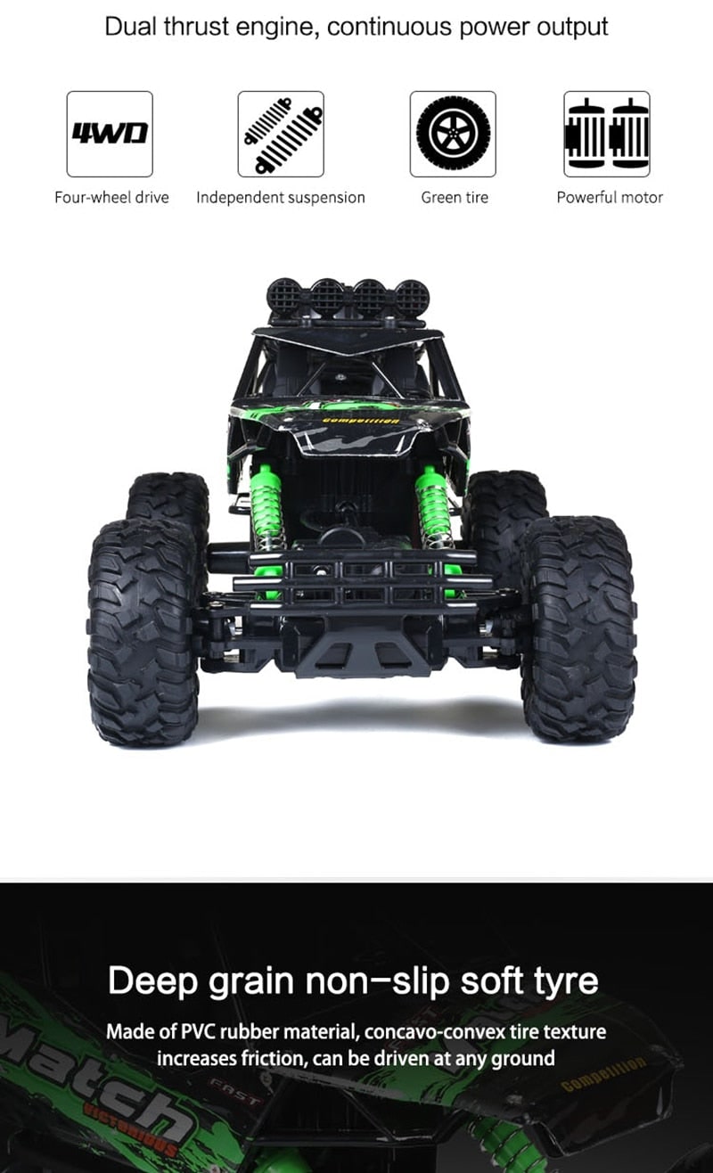 Rc Car Remote Control 4wd Rock Crawler with Suspension and All-Terrain Tires - Image 10