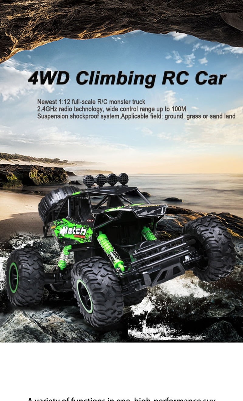 Rc Car Remote Control 4wd Rock Crawler with Suspension and All-Terrain Tires - Image 4
