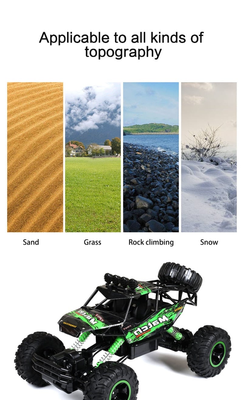 Rc Car Remote Control 4wd Rock Crawler with Suspension and All-Terrain Tires - Image 6