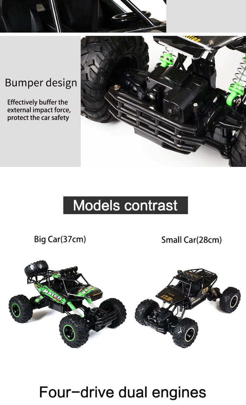 Rc Car Remote Control 4wd Rock Crawler with Suspension and All-Terrain Tires - Image 9