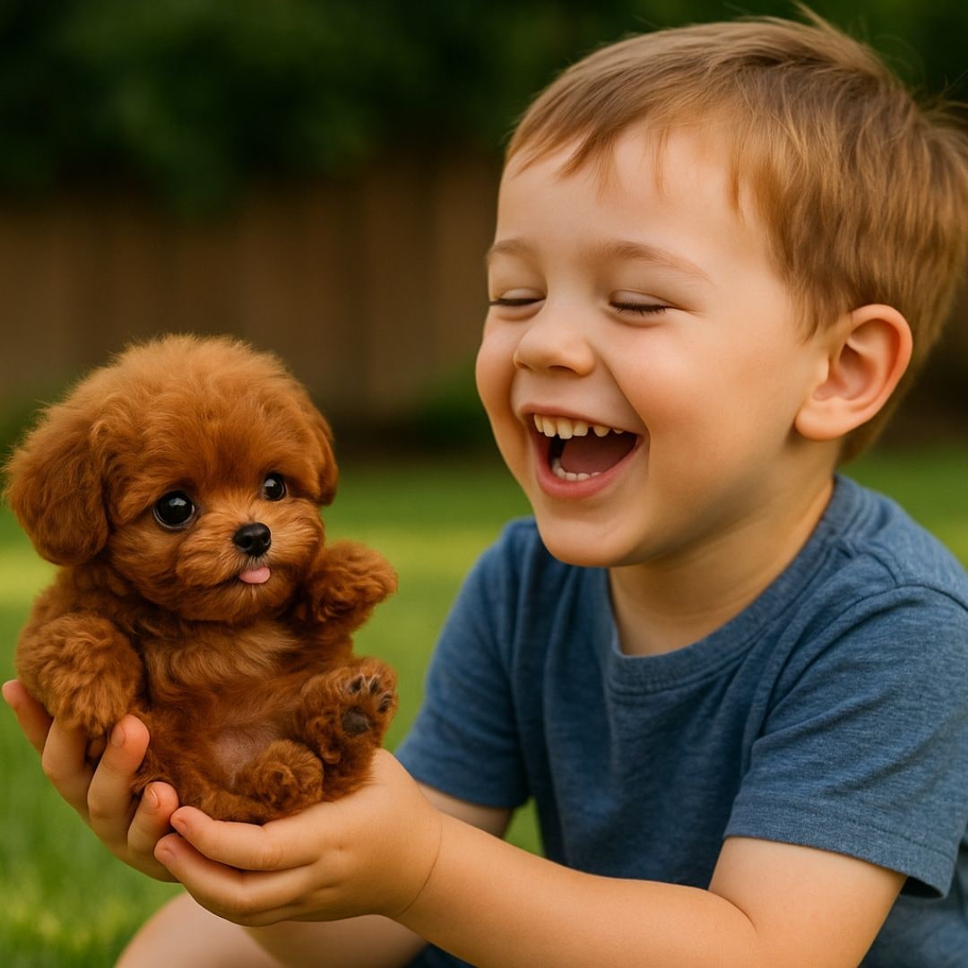 Realistic Plush Dog Toy with Soft Curly Fur and Lifelike Details Pocket-Sized Puppy - Image 4