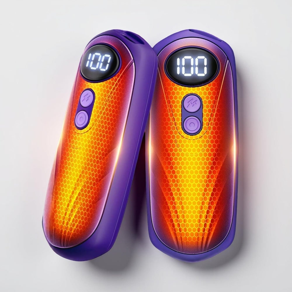 Rechargeable Hand Warmers with LED Display Five Heat Settings Set of 2 Portable Pocket Heater - Image 14