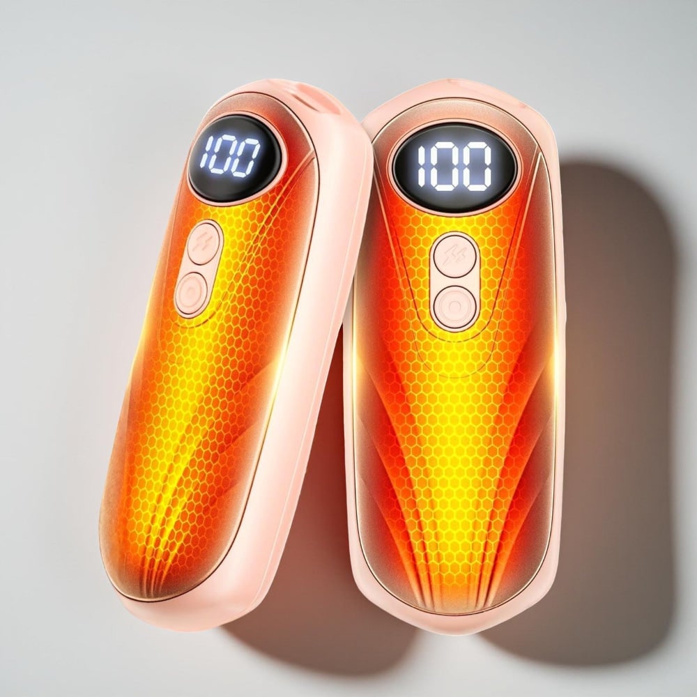 Rechargeable Hand Warmers with LED Display Five Heat Settings Set of 2 Portable Pocket Heater - Image 21