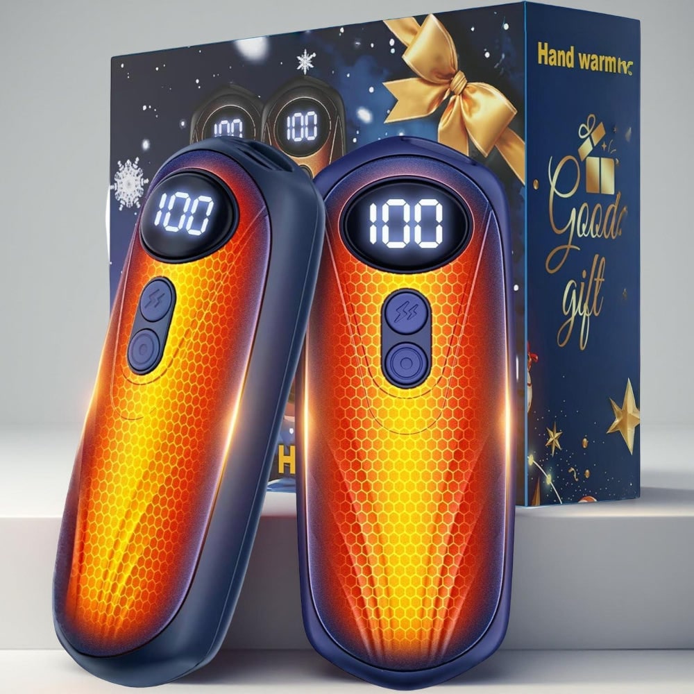 Rechargeable Hand Warmers with LED Display Five Heat Settings Set of 2 Portable Pocket Heater - Image 26