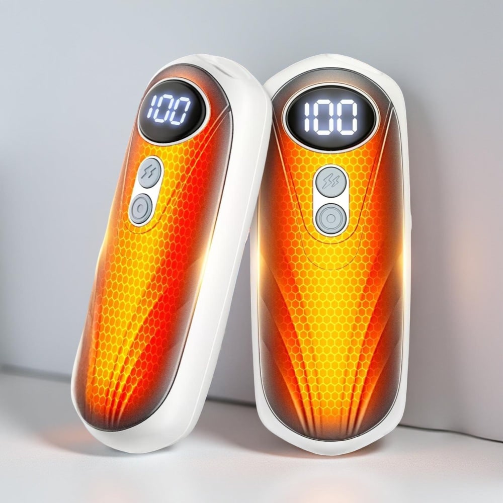 Rechargeable Hand Warmers with LED Display Five Heat Settings Set of 2 Portable Pocket Heater - Image 7