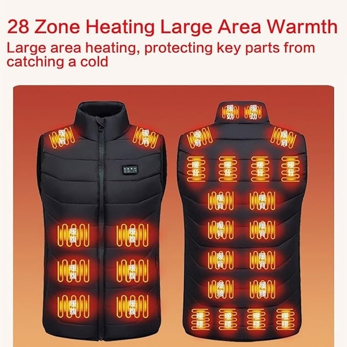 Rechargeable Heated Vest with Quilted Design and USB Battery Pack - Image 6
