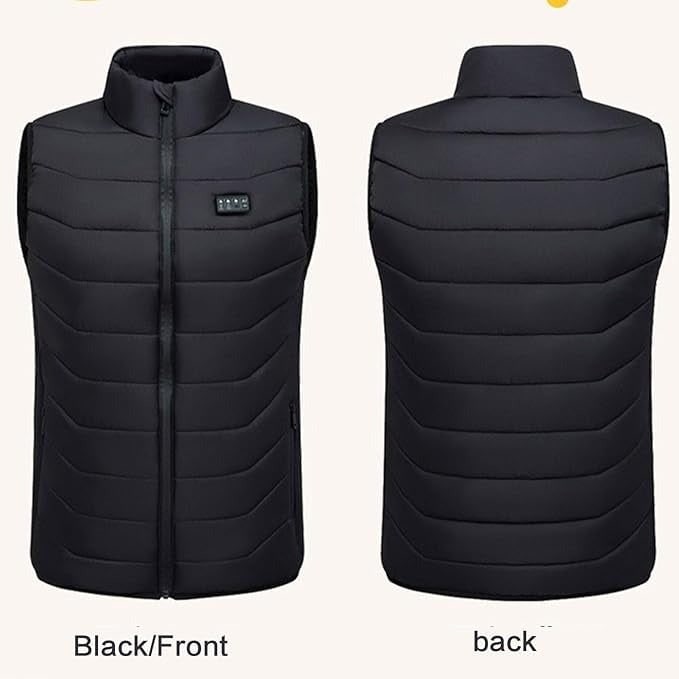 Rechargeable Heated Vest with Quilted Design and USB Battery Pack - Image 9