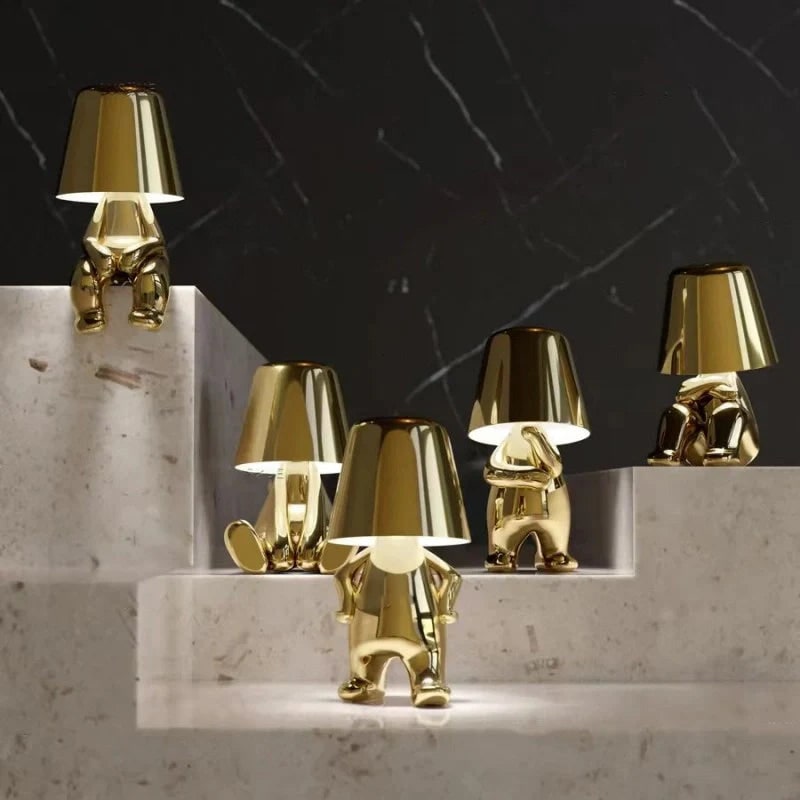 Rechargeable LED Table Lamp with Touch Dimming and Decorative Modern Design - Image 1