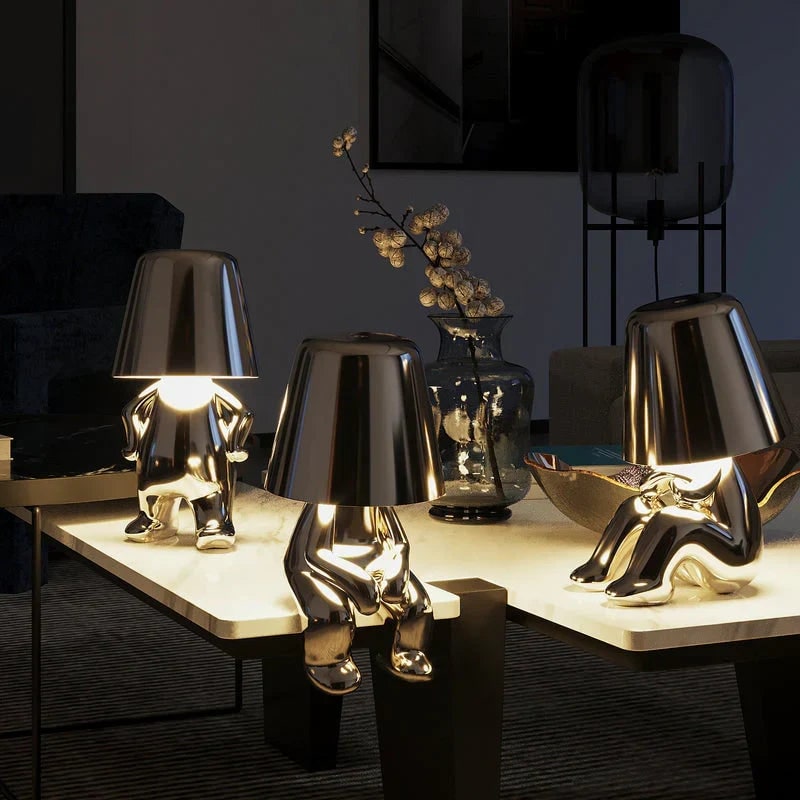 Rechargeable LED Table Lamp with Touch Dimming and Decorative Modern Design - Image 9