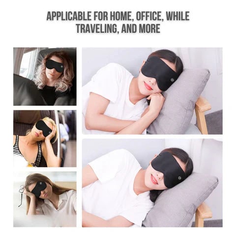 Rechargeable Sleep Silk Eye Mask with Heated Therapy and Adjustable Strap - Image 7