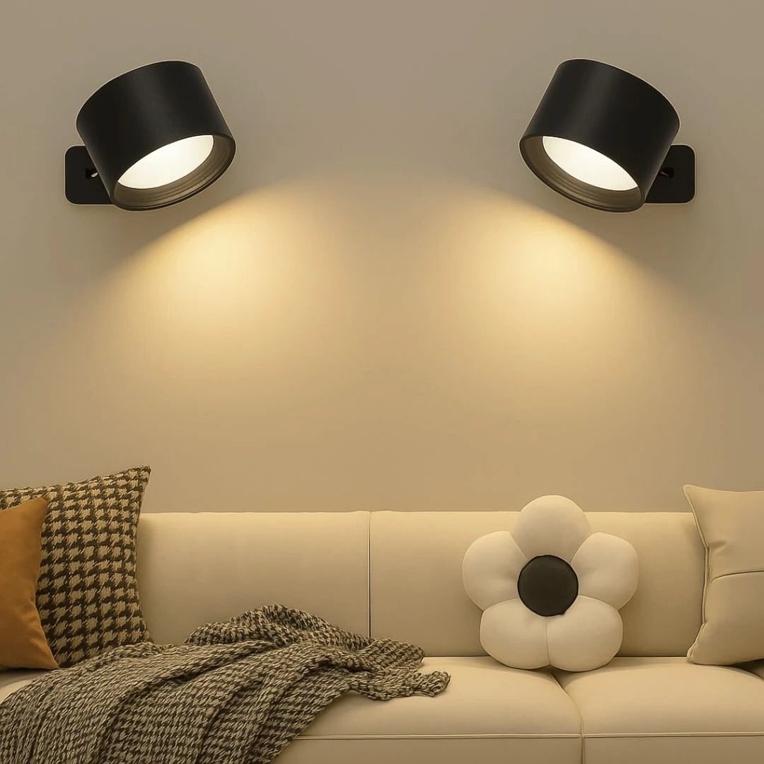 Rechargeable Wall Sconce with 360° Magnetic Rotation and Cordless LED Lighting - Image 2