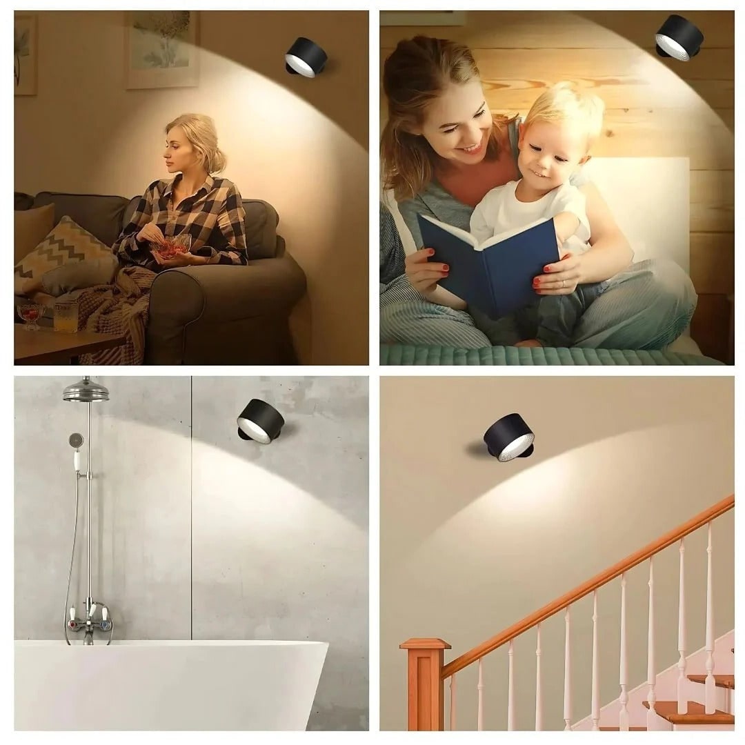 Rechargeable Wall Sconce with 360° Magnetic Rotation and Cordless LED Lighting - Image 6