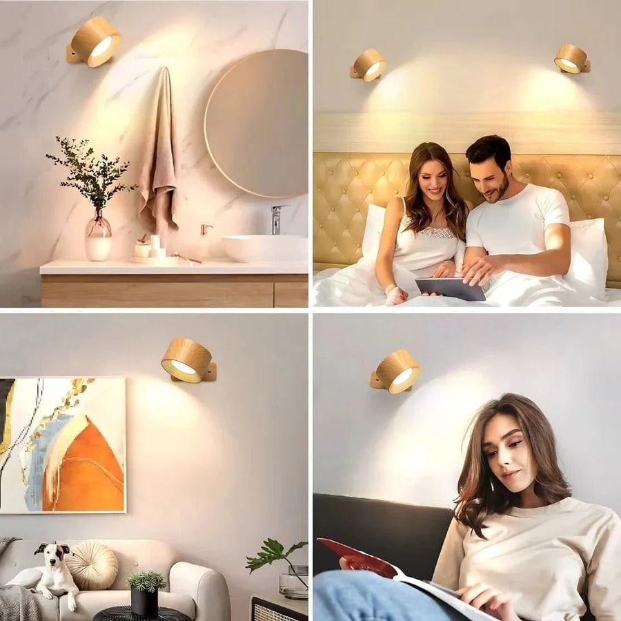 Rechargeable Wall Sconce with 360° Rotating Magnetic Head and Remote Control - Image 15