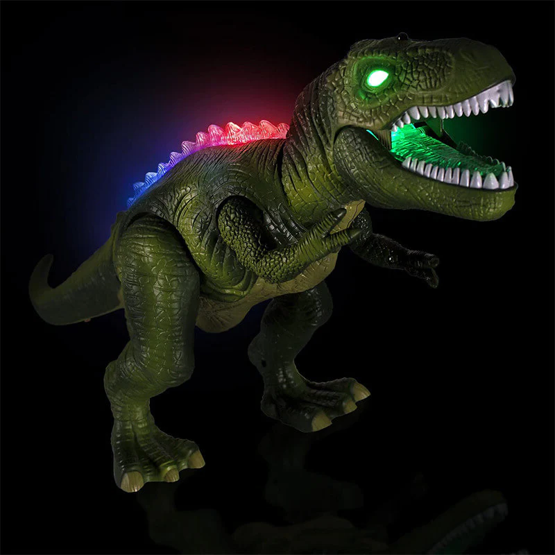 Remote Control Dinosaur Toy with Walking Action and LED Light Effects - Image 5