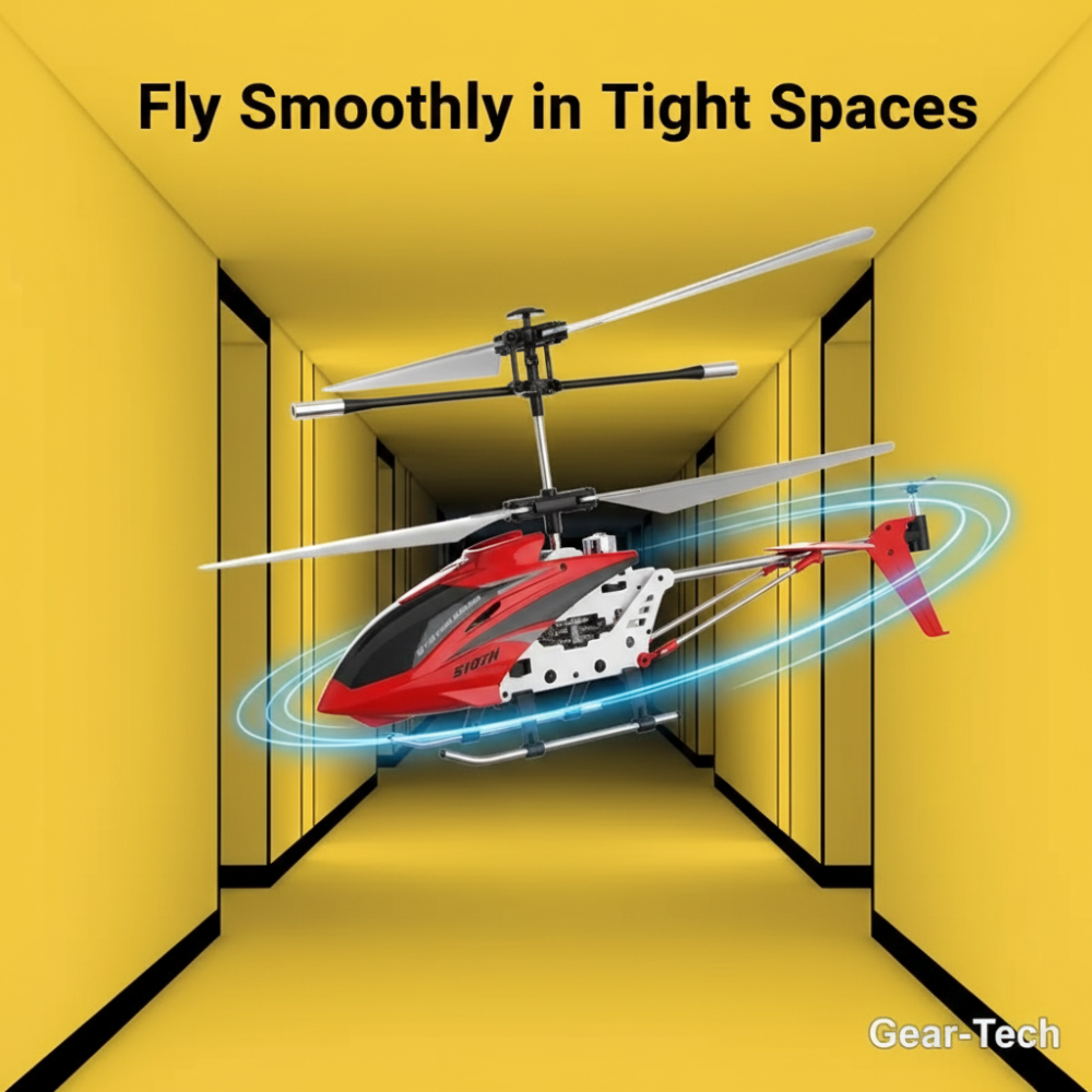 Remote Control Helicopter with Coaxial Rotors Metal Frame and USB Rechargeable Battery - Image 11