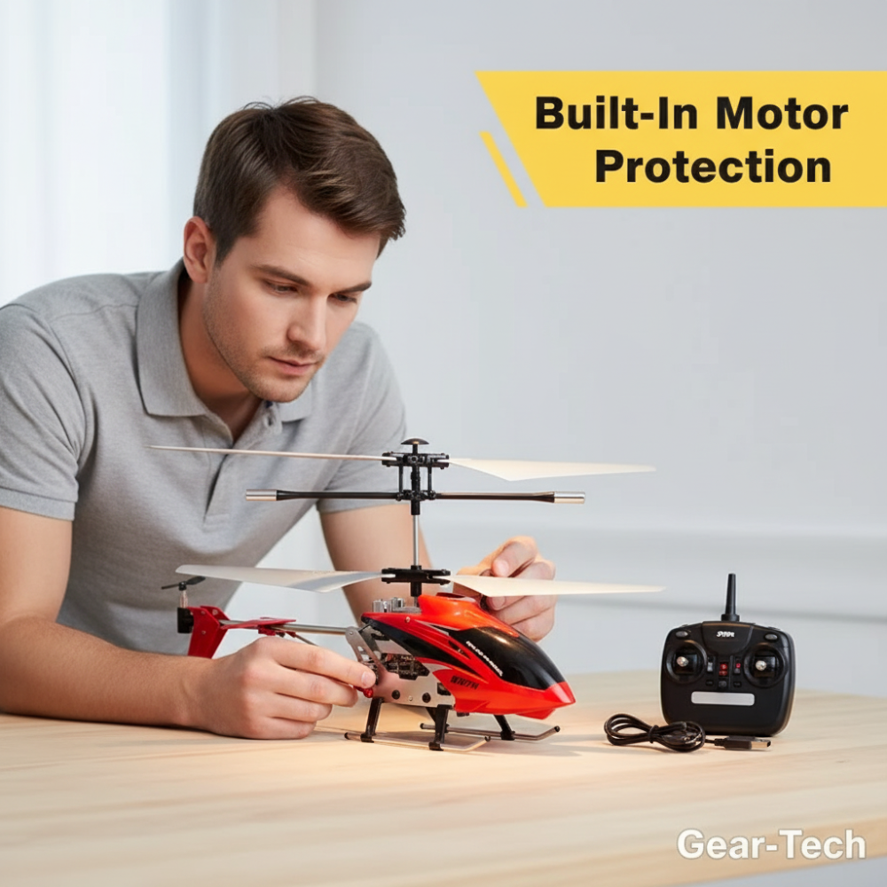 Remote Control Helicopter with Coaxial Rotors Metal Frame and USB Rechargeable Battery - Image 14