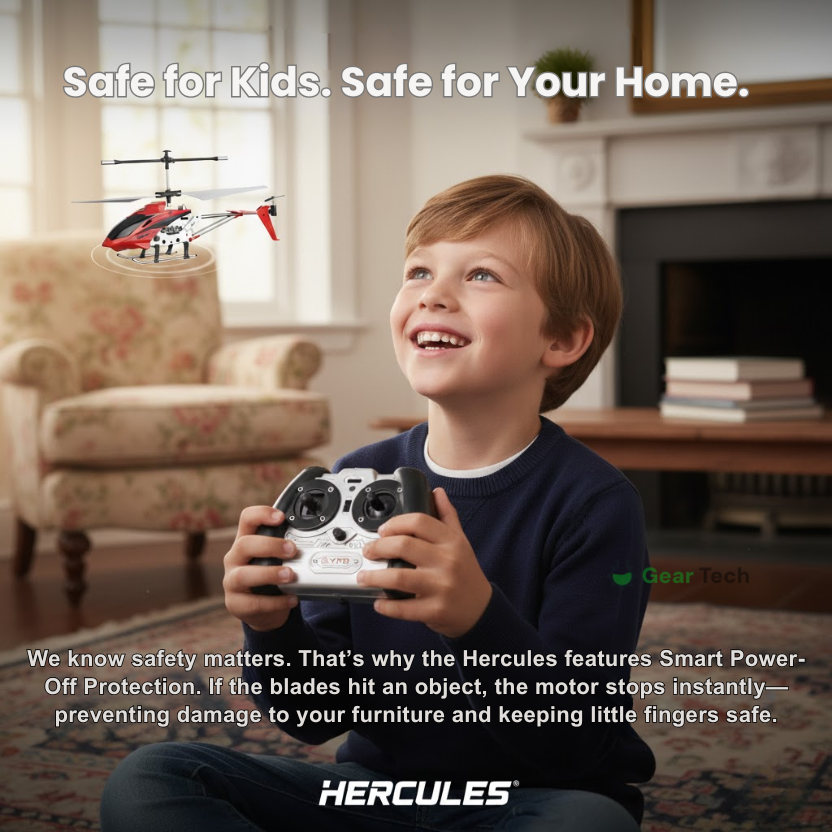 Remote Control Helicopter with Coaxial Rotors Metal Frame and USB Rechargeable Battery - Image 4