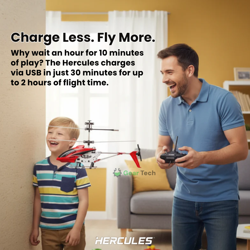 Remote Control Helicopter with Coaxial Rotors Metal Frame and USB Rechargeable Battery - Image 5