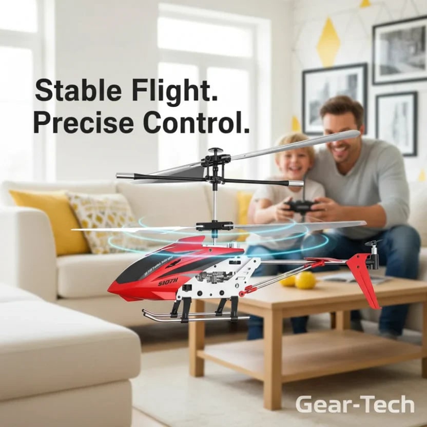 Remote Control Helicopter with Coaxial Rotors Metal Frame and USB Rechargeable Battery - Image 9