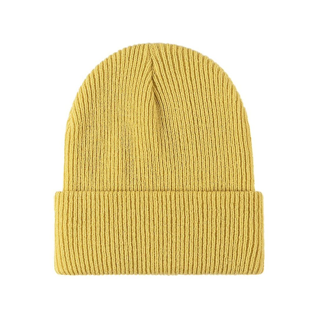 Ribbed Knit Beanie Hat for Mens and Winter with Folded Cuff - Image 9