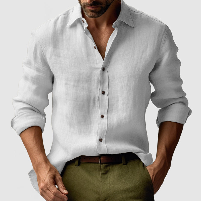 Rocco | Camicia da Uomo a Maniche Lunghe Traspirante Bianco