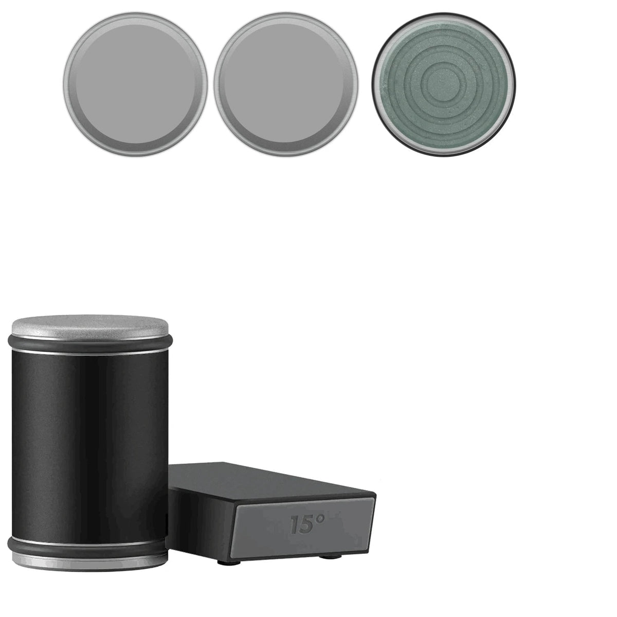 Rolling Knife Sharpener with Magnetic Angle Guide and Diamond Abrasive Discs - Image 39
