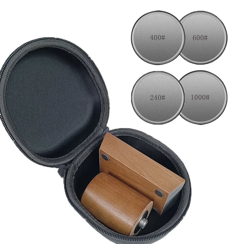 Rolling Knife Sharpener with Magnetic Angle Guide and Diamond Abrasive Discs - Image 54
