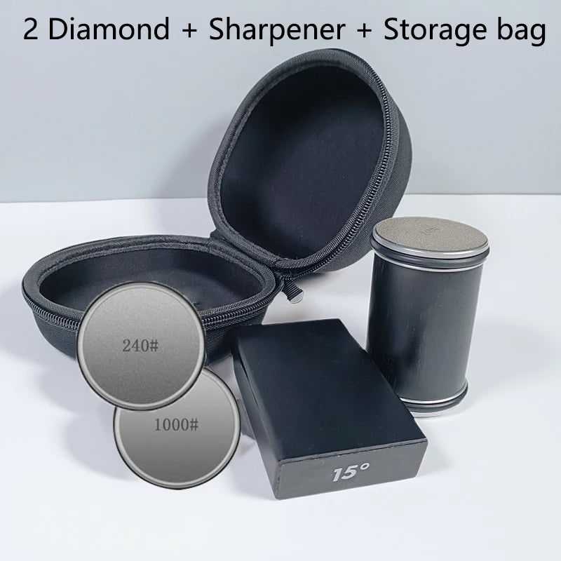 Rolling Knife Sharpener with Magnetic Angle Guide and Diamond Abrasive Discs - Image 55
