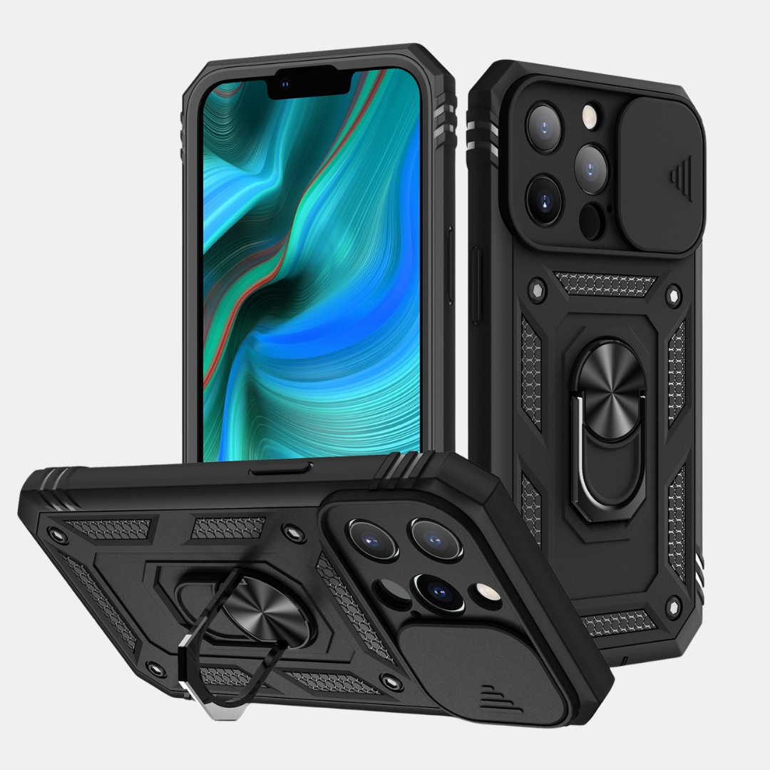 Rugged Phone Case with Shockproof Drop Proof Protection and Rotating Kickstand - Image 2
